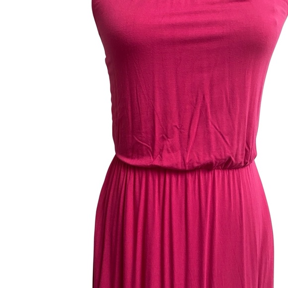 Rachel Zoe Fuchsia Pink Halter Maxi Dress Tiered Hem NWT Size Small - Picture 6 of 14